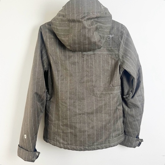 Orage Women’s Ski Jacket Alaskan Pinstripe Brown Snowboarding Winter Coat Medium - Picture 7 of 16